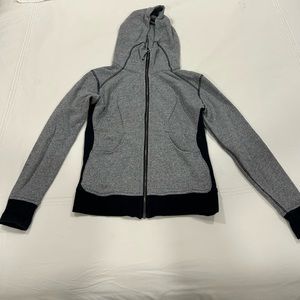 Gray and navy lululemon zip up hoodie